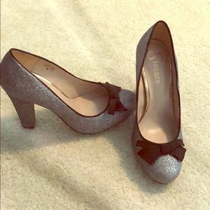 Brand new sparkly silver evening shoes